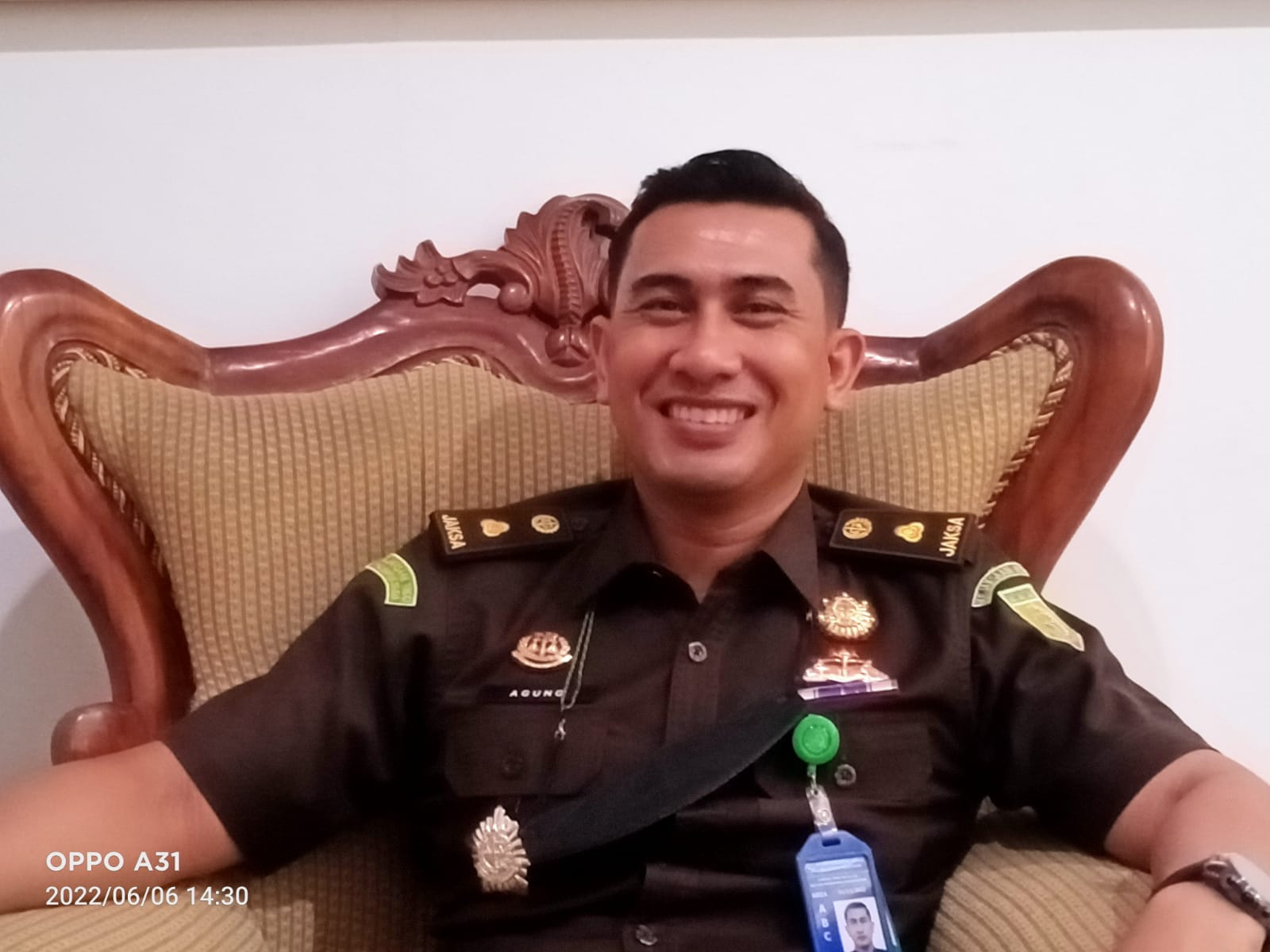 Kasi Inteljen Kejari Sumbawa AA. Putujuniartana Putra,SH ( foto: Herman)